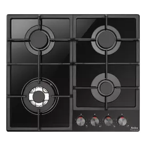 Газовая варочная панель Amica PGCD6121APFB, 4 конфорки, 59 см, черная