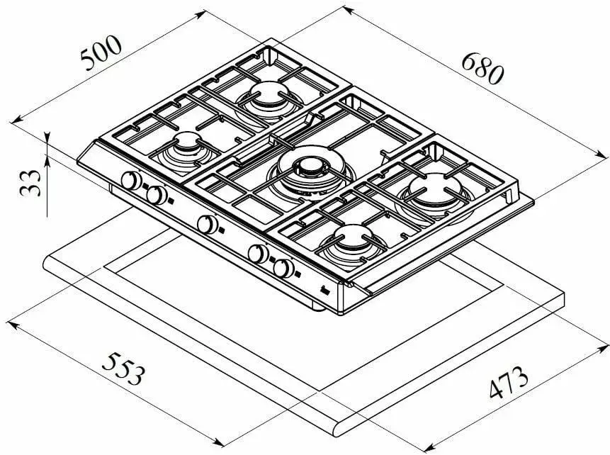 Built-in Gas Hob Teka GAS HOB EX 70.1 Photo 2