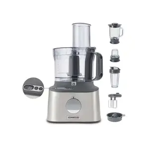 Virtuves kombains Kenwood MultiPro Compact+ FDM316SS — 800 W, bļoda 2 L, pelēks, iebūvētas svari