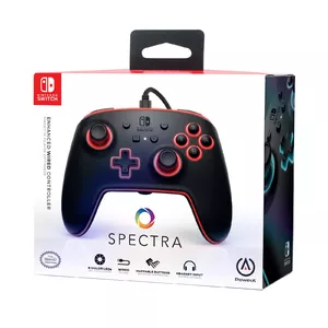 Wired Gamepad PowerA Spectra Enhanced for Nintendo Switch — USB Type-C, 3 m cable, Black