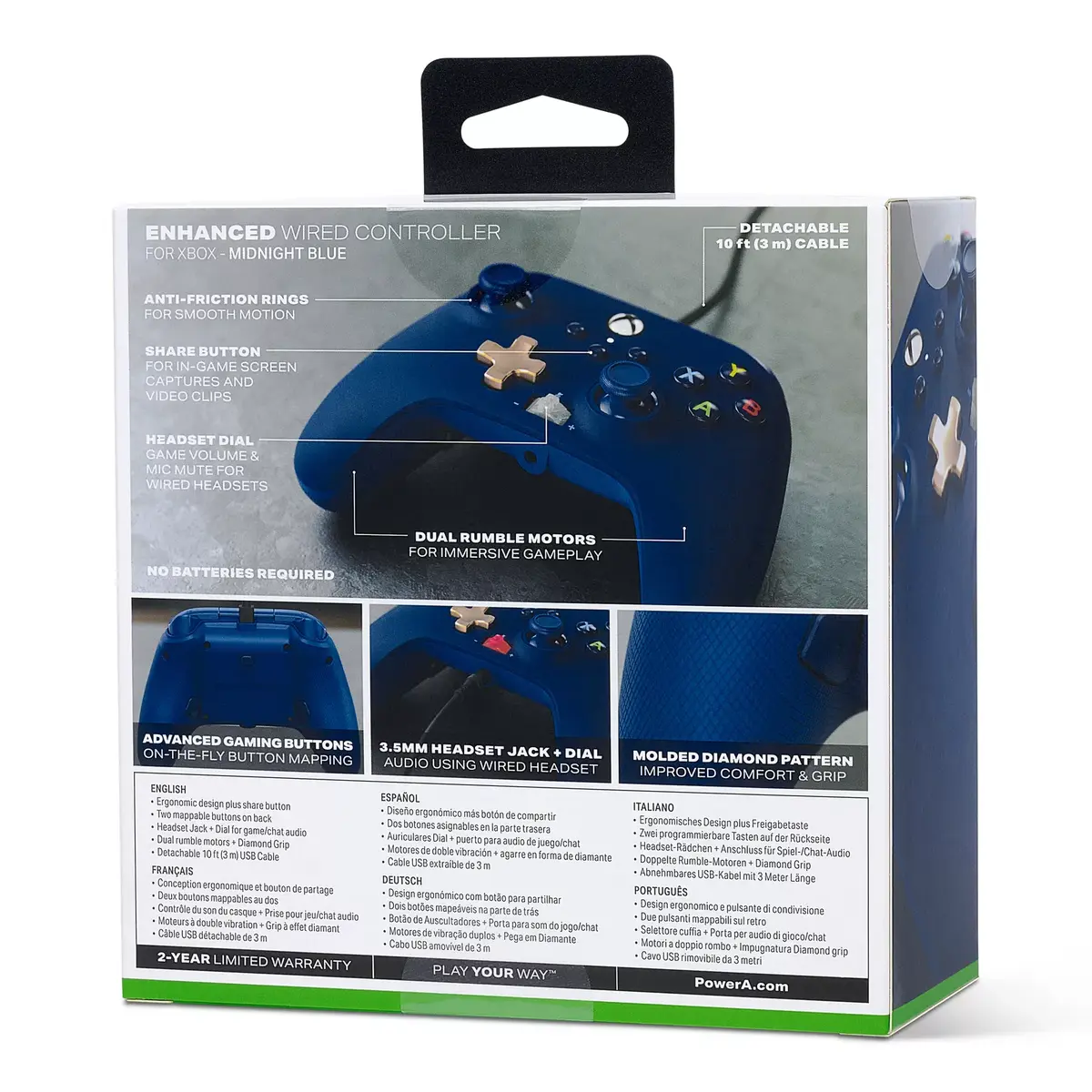 PowerA Enhanced vadu kontrolieris Xbox Series X|S - Midnight Blue Photo 10
