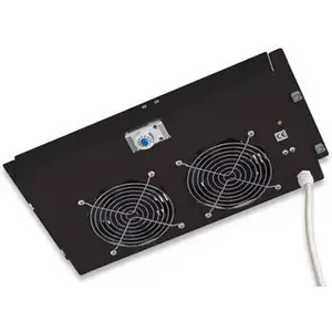Rack-mounted 2-fan ventilation unit INTELLINET 19" steel housing black 48.3 cm