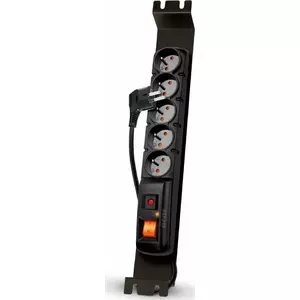 Сетевой удлинитель Acar F5 FA RACK 5x 230V PL 5m – монтажный блок питания для шкафа, 5 розеток, кабель 5 м
