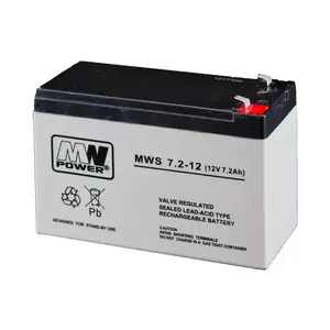 Аккумулятор для ИБП MW Power MWS 7.2-12 — герметичный свинцово-кислотный (VRLA), 12 В, 7,2 А·ч, 1 шт