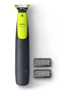 Bārdas trimmeris Philips OneBlade QP2510/15 — uz akumulatora, 30 min darbības laiks, mitrai un sausai lietošanai, melns/lima