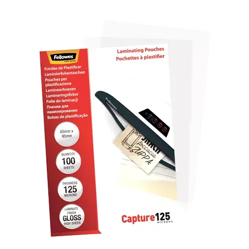 Fellowes 125 mikronu laminēšanas soma - 65x95mm Photo 2