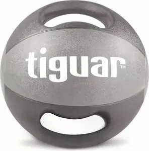 Медицинский мяч с ручками Tiguar 8 кг, серый
