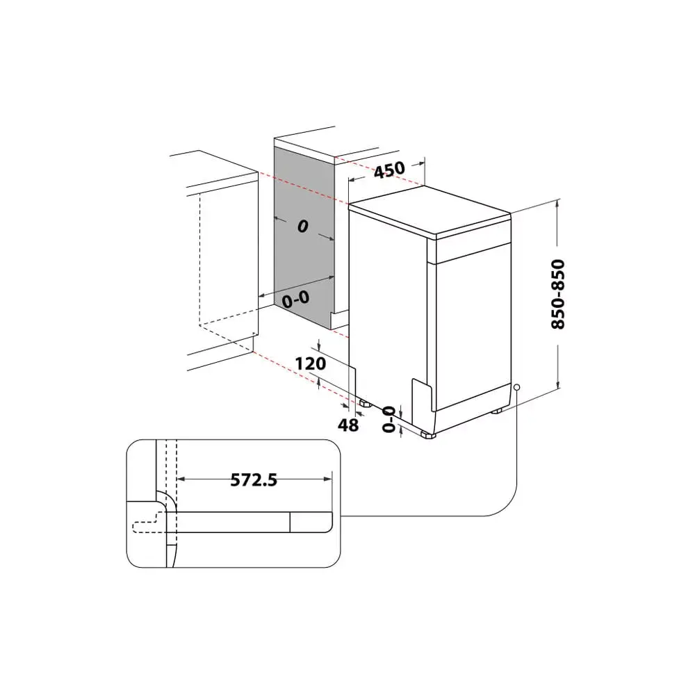 Посудомоечная машина Whirlpool WSFO 3T223 PC X Photo 4