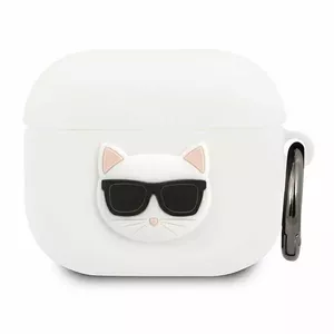 Protective Silicone Case Karl Lagerfeld KLACA3SILCHWH for AirPods 3 — White