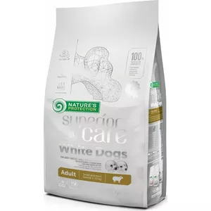 Сухой корм для собак nature’s protection Superior Care White Dogs без злаков — ягнёнок, для мелких пород, 1.5 кг, 21% белка, 18% жира