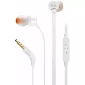 Austiņas JBL T110 Headset In-ear 3.5 mm connector White