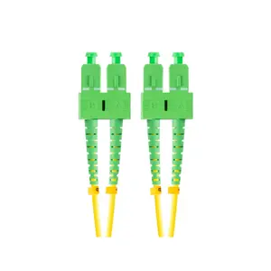 Fibre optic duplex cable LANBERG FO-SASA-SD11-0010-YE, 1 m, G.657.A1, SC–SC, 125 µm, yellow