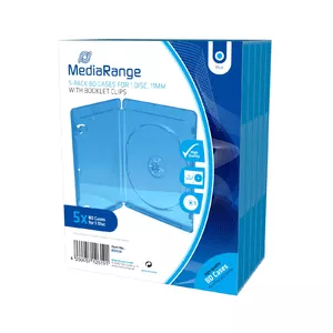 MediaRange BOX38 optisko disku vāciņš Blu-Ray kastīte 1 diski Zils