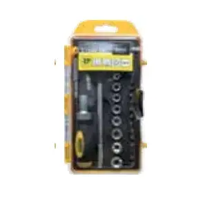 Screwdriver T-handle with ratchet, MODECO MN-14-514 — 29-piece set including bits and sockets