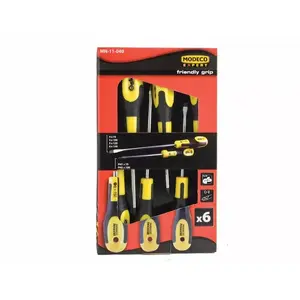 Screwdriver set MODECO FRIENDLY GRIP 6 pcs MN-11-040 — assorted manual screwdrivers