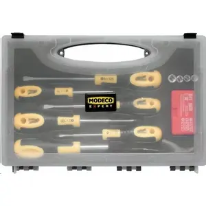 Screwdriver Set MODECO FRIENDLY GRIP 17 pcs — interchangeable bits, sockets, driver handle