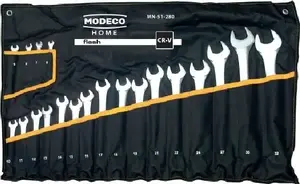 Wrench set MODECO MN-51-280 — 20-piece combination wrenches 6–32 mm, CR-V