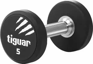 Dumbbell Tiguar TI-WHPU0050 rubber-coated 5 kg single hand weight