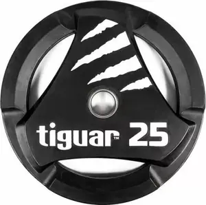 Диск олимпийский Tiguar PU 25 кг (TI-WTPU02500) — полиуретановое покрытие