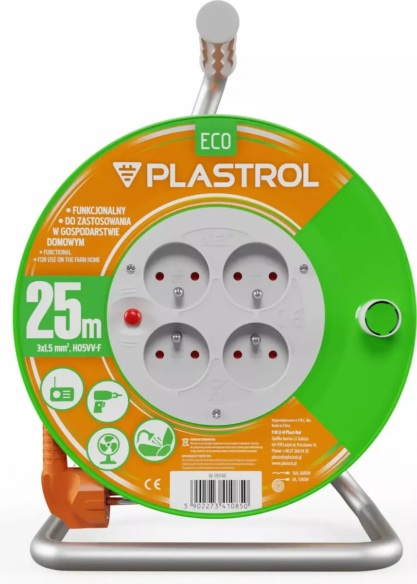 Plastrol Standard Line kabeļu spole 25m W-98948 Photo 1
