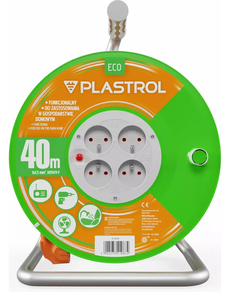 Кабельный барабан Plastrol Standard Line 40м W-98950 Photo 1