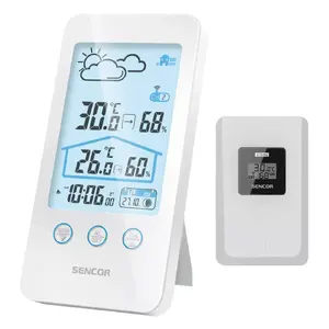 Digital Weather Station Sencor SWS 3000 W White LCD Indoor Outdoor Thermometer Hygrometer