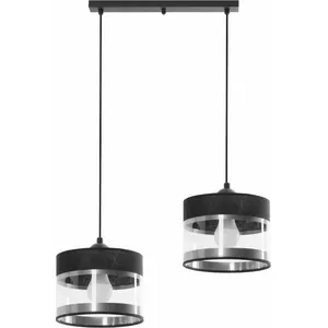 Kārāmā lampa Lampex Leone 854/2L caurspīdīgs griestu lukturis ēdamistabai, 2-gaismas