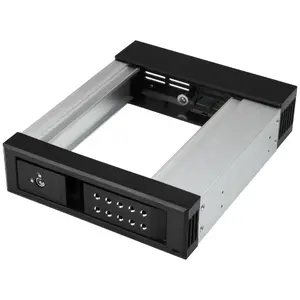 Дисковый отсек StarTech HSB1SATSASBA для 3.5-дюймовых дисков SATA/SAS отсек 5.25 дюйма без лотка алюминий черный
