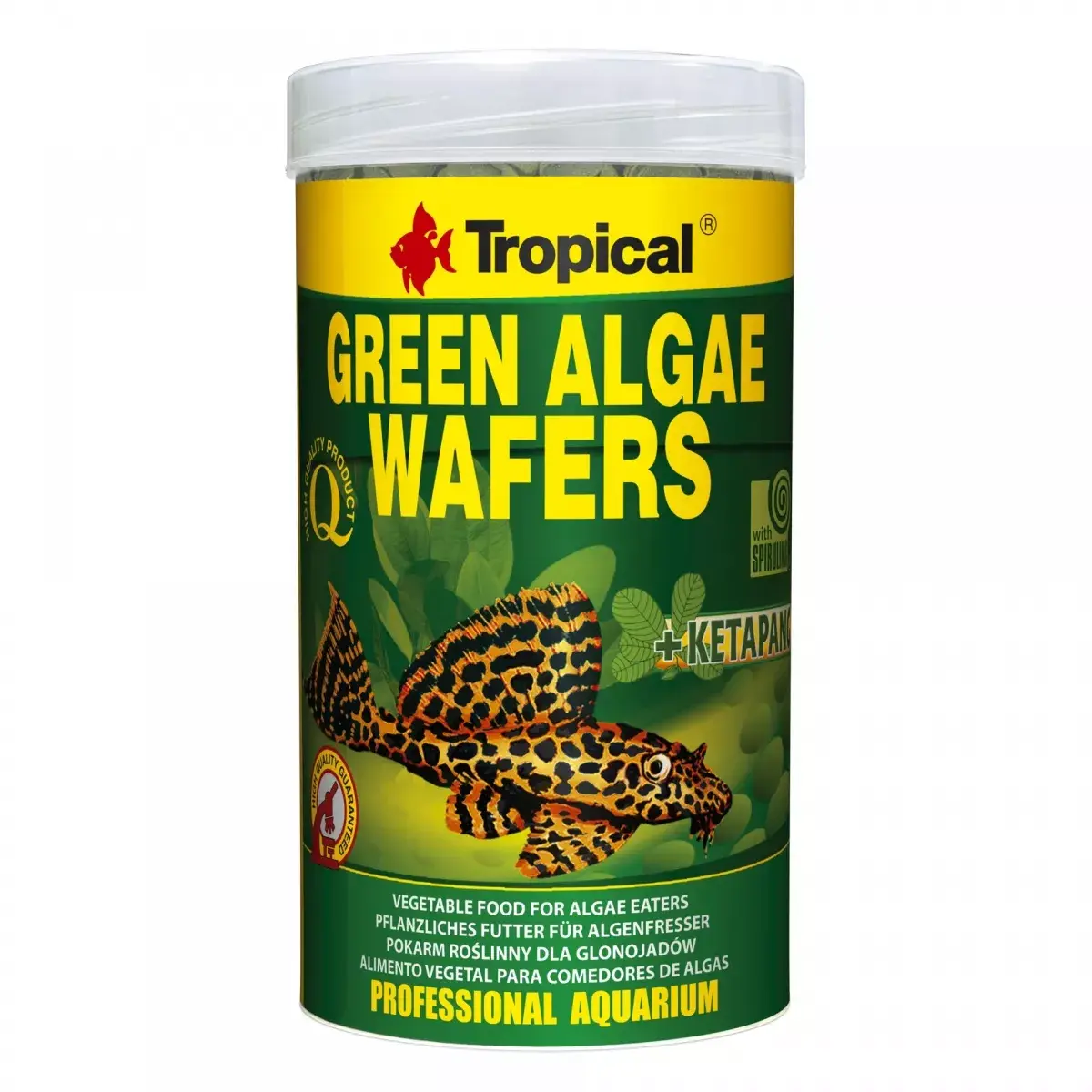 Tropical Green Algae Wafers Sausā zivju