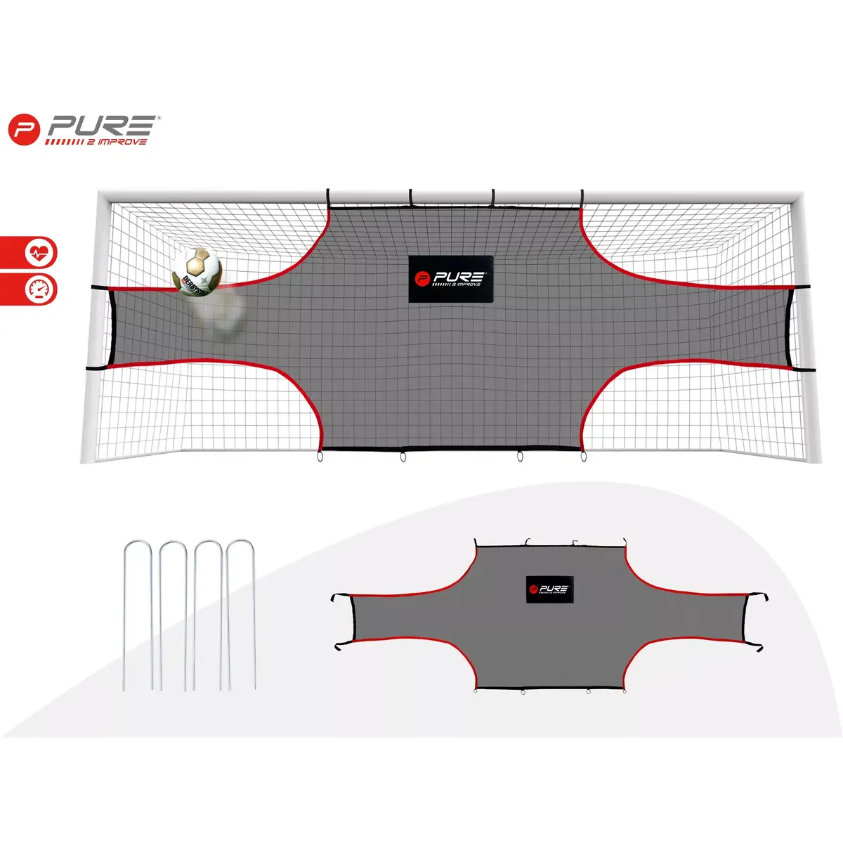 Futbola vārtu tīkls Pure2improve P2I150050 Photo 3