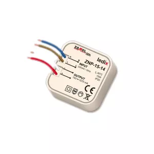 LED Power Supply ZAMEL ZNP-15-14 — 14V DC, 15W, flush-mount