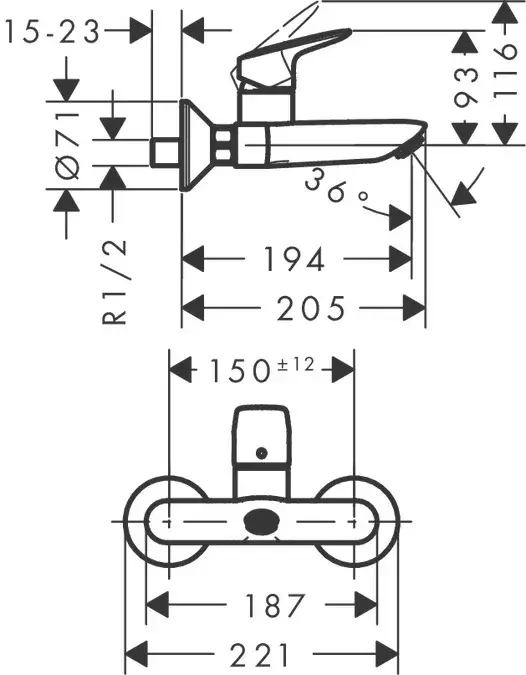 Izlietnes jaucējkrāns hansgrohe Logis Chrome Photo 2