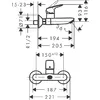 Izlietnes jaucējkrāns hansgrohe Logis Chrome Photo 2
