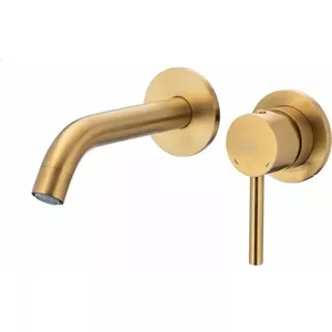 Подтопленная (подтяжная) смеситель для раковины kfa² Moza 5039-810-31 золотистый матовый — встроенный монтаж