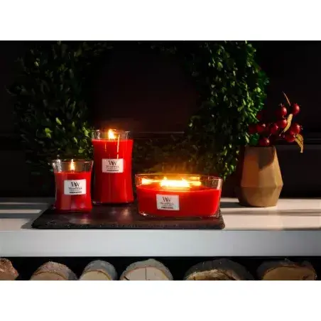Восковая свеча WoodWick Crimson Berries Ellipse Red Photo 5