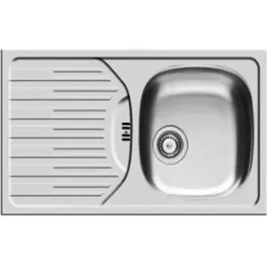 Kitchen sink PYRAMIS 1-bowl stainless steel 78 x 43.5 cm