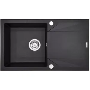 Sink deante Evora ZQJ G113, 1-bowl with drainer, stainless design