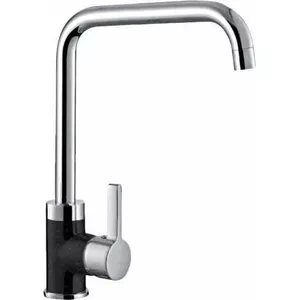 Kitchen mixer PYRAMIS SILVIO DUO granite black 198050 — single-lever, rotating spout, height 310 mm