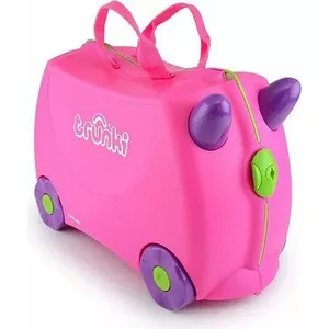 Bērnu braucamais koferis trunki Trixi – TRU0010, ceļojuma bagāža un sēdeklis bērnam