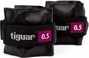 Ankle/Wrist Weights Tiguar 2 × 0.5 kg Velcro Straps, Black