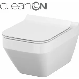 Подвесной унитаз Cersanit Crea CleanOn с сиденьем Slim с микролифтом