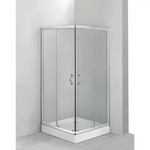 Square shower enclosure Deante KYC 642K 80x80 cm, corner installation, framed glass