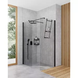 Walk-in shower wall deante Kerria Plus KTS_N30P 100 cm glass panel for shower enclosure