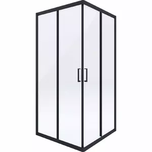 Square shower enclosure deante KYC_N42K 80x80 cm, corner installation, glass panels