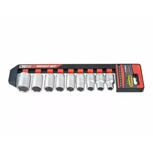 Socket set MODECO 1/2" hex 10–22 mm, 9 pieces MN-57-151
