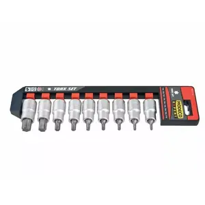 Socket bit set MODECO Torx 1/2" T20–T70 9 pcs (MN-57-154)