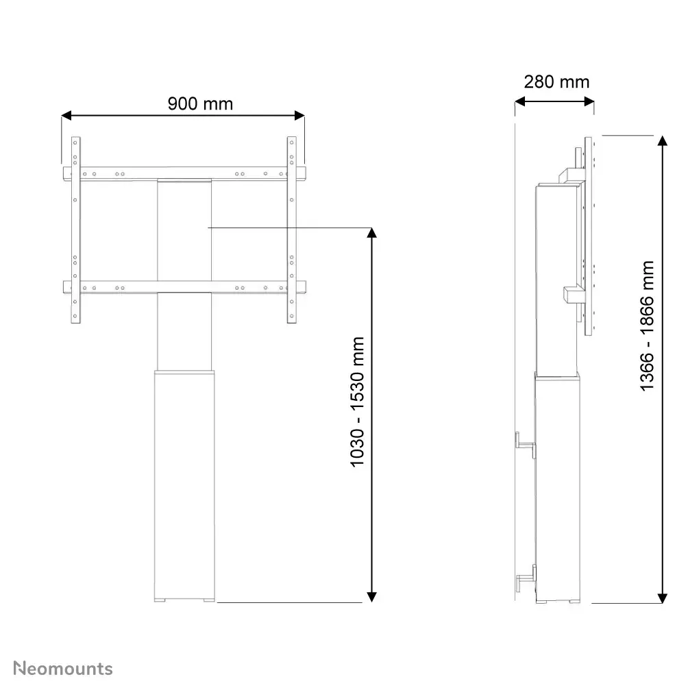 Motorised Wall Mount Neomounts PLASMA-W2250SILVER Photo 7