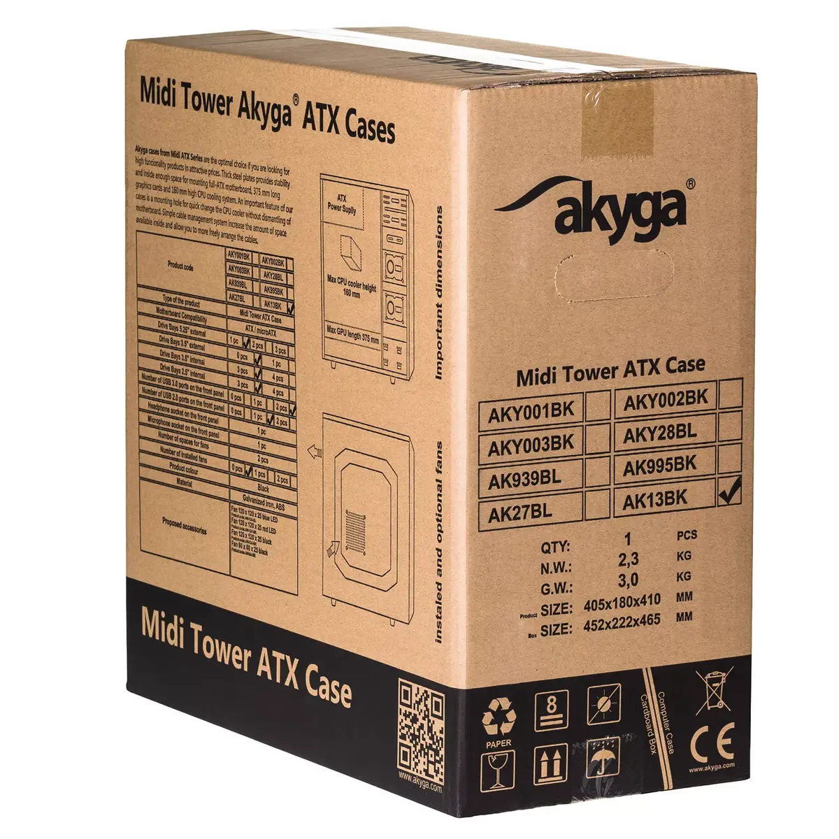 Корпус Akyga AK13BK Micro Tower Photo 7