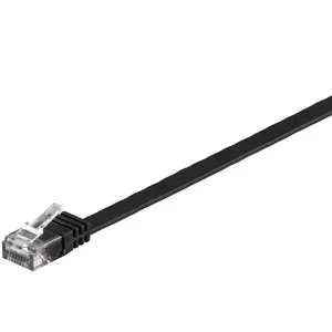 Networking Cable Microconnect V-UTP6015S-FLAT RJ-45 Cat6 1.5m Black