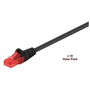 Сетевой кабель Microconnect V-UTP601SVP RJ-45 Cat6 1 м Черный